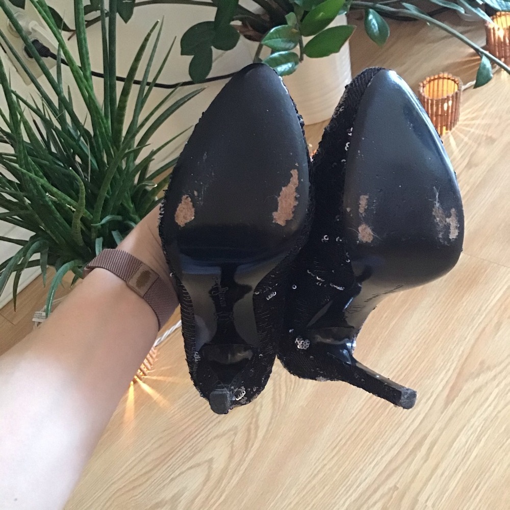 Report Signature Sequin Platform Pumps Size 7 - image 5